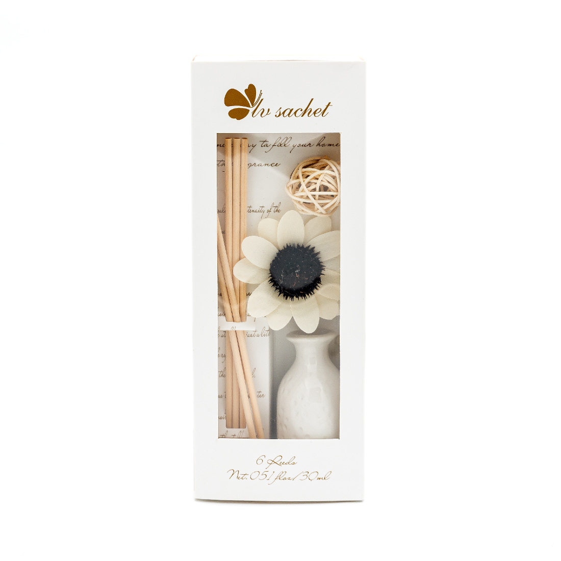 IMG_0019 Αρωματικό Χώρου Diffuser Λευκό Μπουκάλι 30ml Rose - Image 1