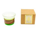 Αρωματικό Κερί σε Στρογγυλό Βάζο με Ξύλο στη Βάση του 125g Green Tea - Image 3