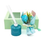 Αρωματικό Χώρου Diffuser Μπουκάλι + Λουλούδια 50ml White Tea + Mint