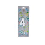 Κερί Γενεθλίων Αριθμός Νο 4 Gold