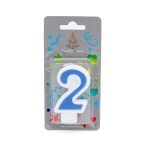 Κερί Γενεθλίων Πομπέ Αριθμός Νο 2 Blue