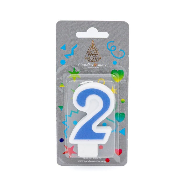 Κερί Γενεθλίων Πομπέ Αριθμός Νο 2 Blue