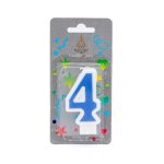 Κερί Γενεθλίων Πομπέ Αριθμός Νο 4 Blue