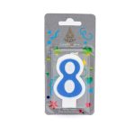 Κερί Γενεθλίων Πομπέ Αριθμός Νο 8 Blue