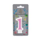 Κερί Γενεθλίων Πομπέ Αριθμός Νο 1 Pink