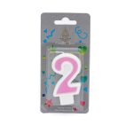 Κερί Γενεθλίων Πομπέ Αριθμός Νο 2 Pink