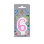 Κερί Γενεθλίων Πομπέ Αριθμός Νο 6 Pink