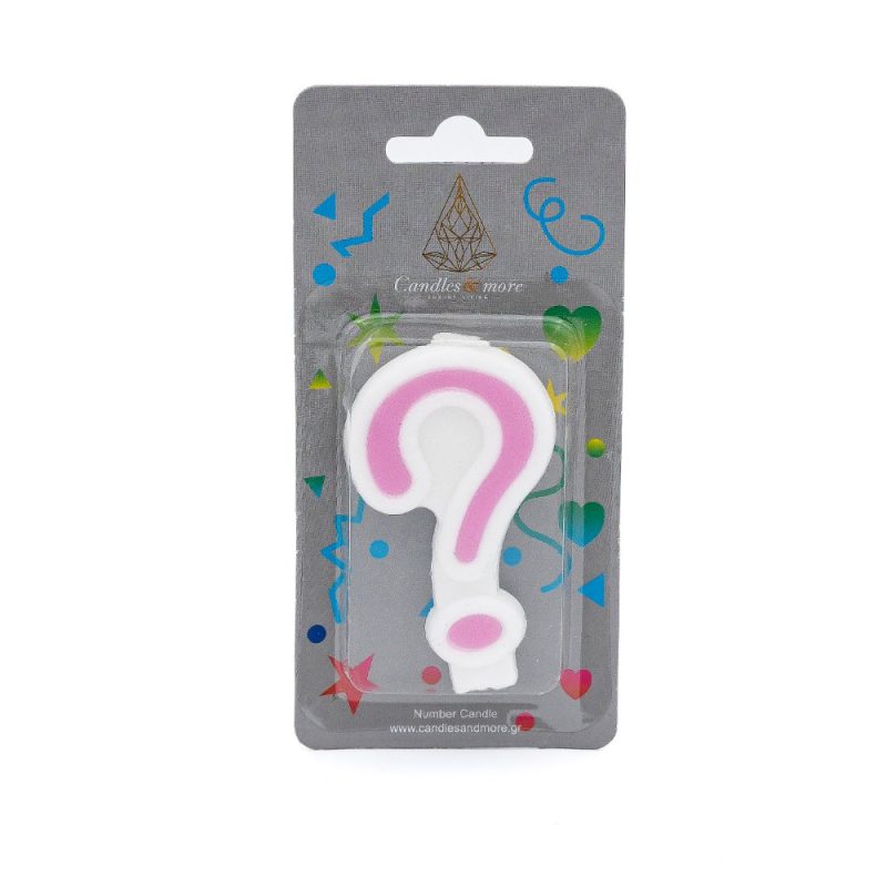 Κερί Γενεθλίων Πομπέ Ερωτηματικό Pink