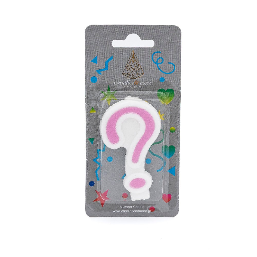 CAM-JD07-?P Κερί Γενεθλίων Πομπέ Ερωτηματικό Pink