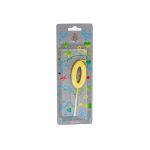 Κερί Γενεθλίων Αριθμός Νο 0 Silver