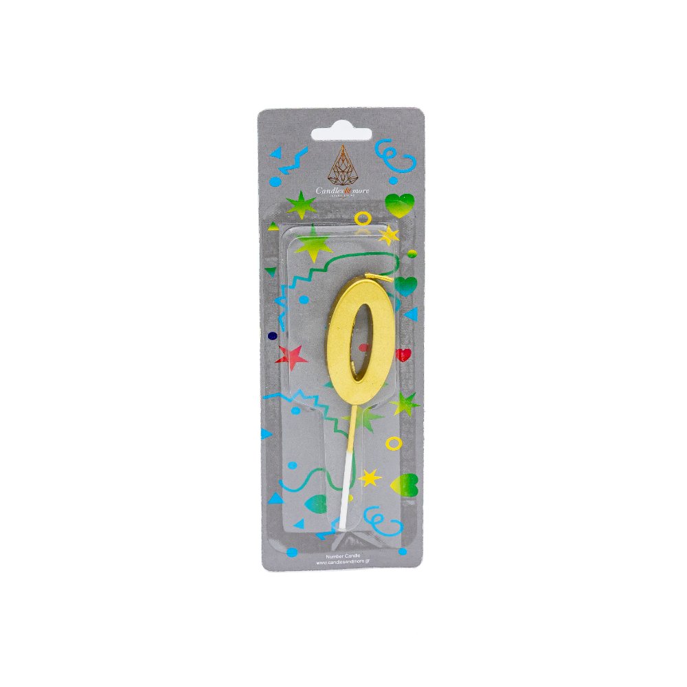 IMG_0449 Κερί Γενεθλίων Αριθμός Νο 0 Silver - Image 1