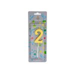 Κερί Γενεθλίων Αριθμός Νο 2 Silver