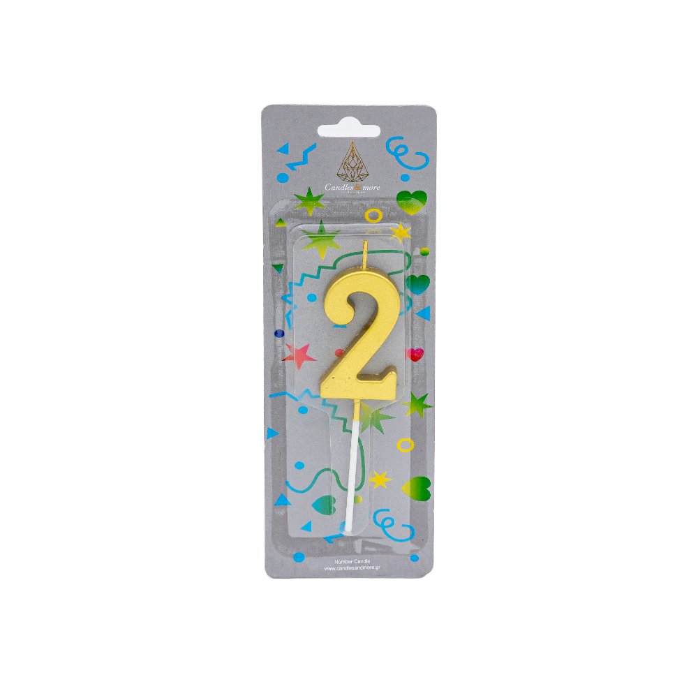 IMG_0452 Κερί Γενεθλίων Αριθμός Νο 2 Silver - Image 1