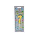 Κερί Γενεθλίων Αριθμός Νο 7 Silver