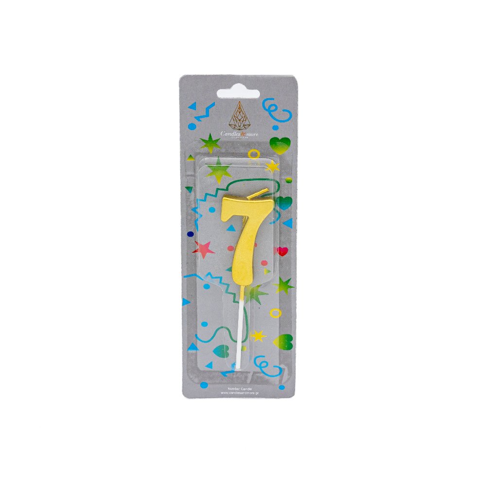 IMG_0463 Κερί Γενεθλίων Αριθμός Νο 7 Silver - Image 1