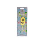 Κερί Γενεθλίων Αριθμός Νο 9 Silver